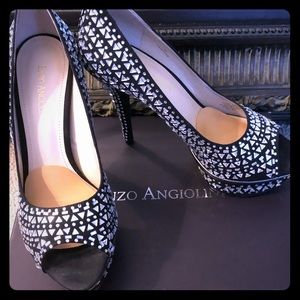 Enzo Angiolini Rhinestone Dressy Platform Shoes